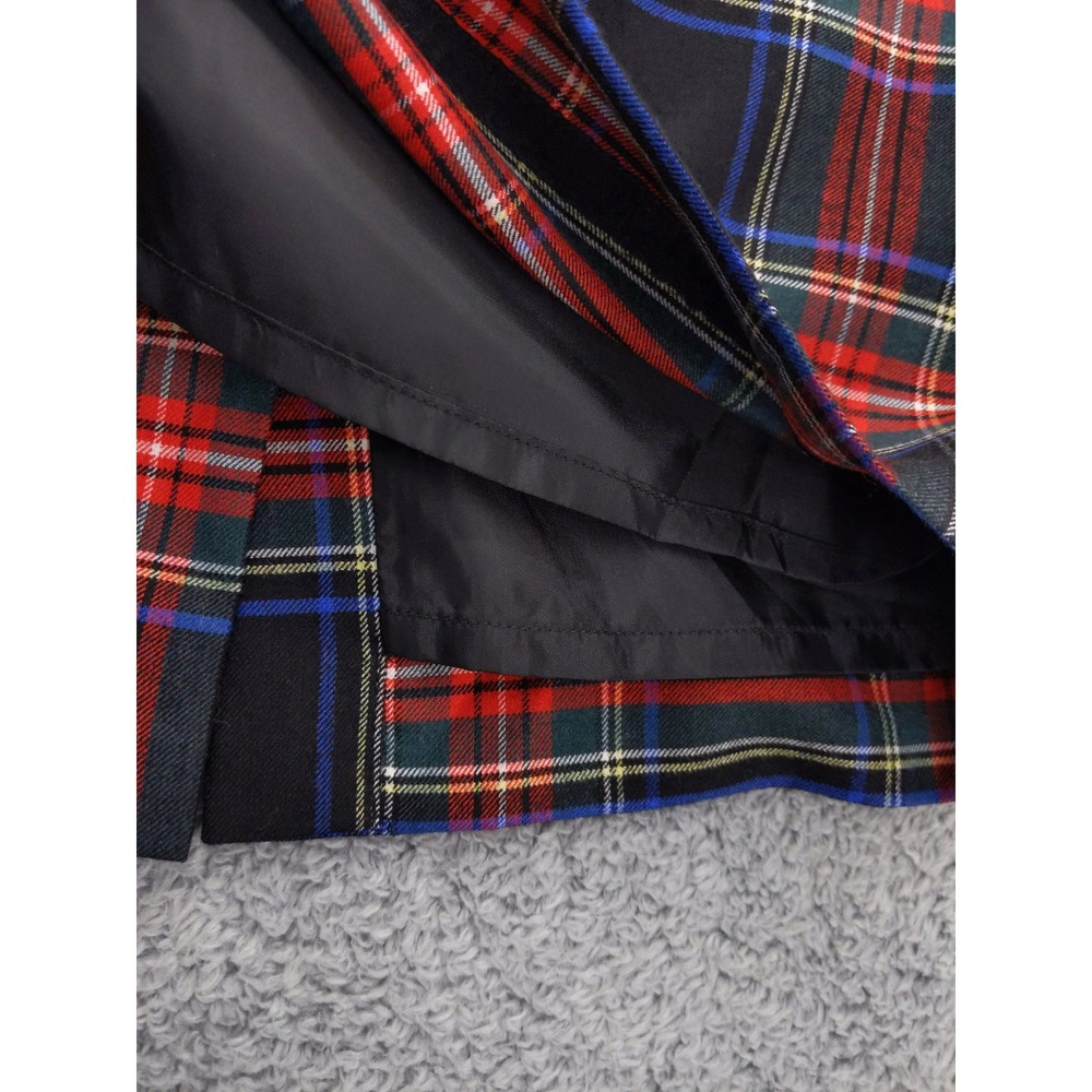 J.Crew The Pencil Skirt Women 8 Black Red Plaid Wool Blend Knee Length Lined - Picture 5 of 10